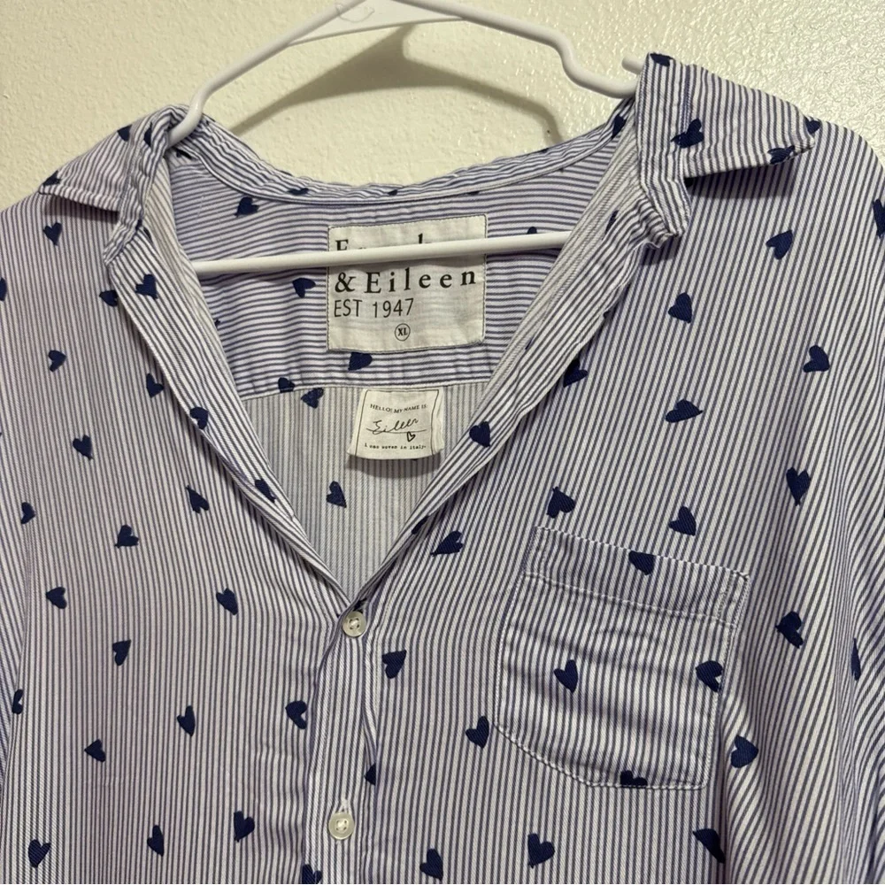 Frank & Eileen Barry Crinkle Heart Shirt XL